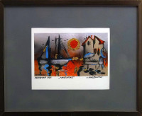 PRODÁNO.  Zdeňka Holejšovská - Kavárnička - umělecký tisk